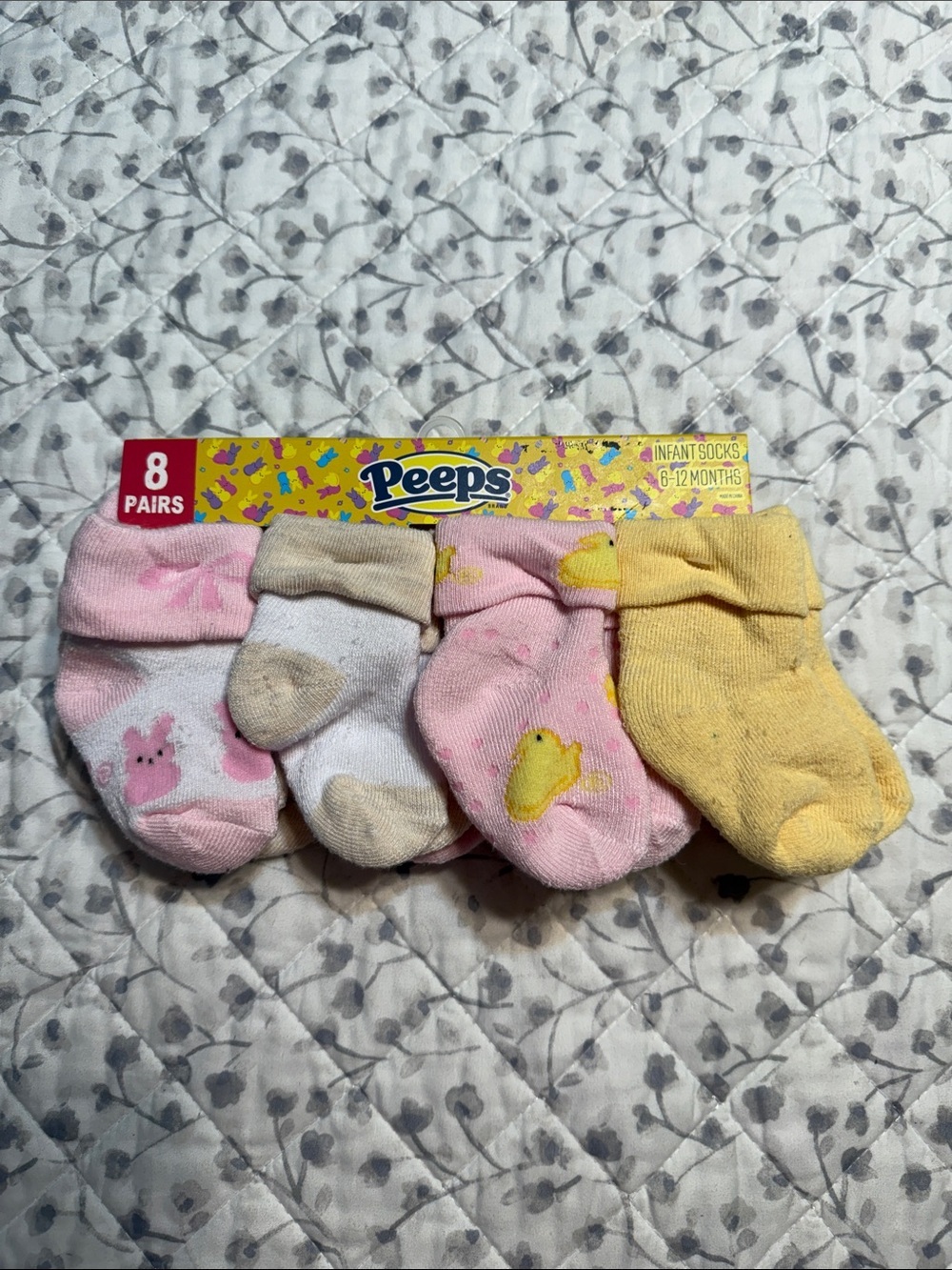 Infant Socks 8-Pack - Pink, Yellow, Cream